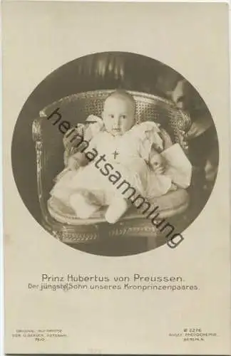 Preussen - Prinz Hubertus von Preussen - Phot. G. Berger Potsdam 1910