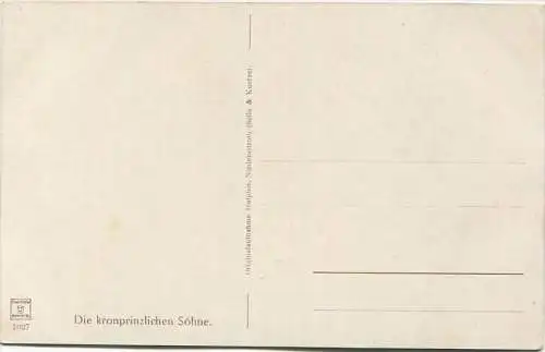 Preussen - Die kronprinzlichen Söhne - Phot. Niederastroth Potsdam