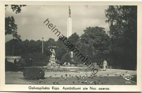 Riga - Apstadijumi pie Nac. operas - Foto-AK 40er Jahre