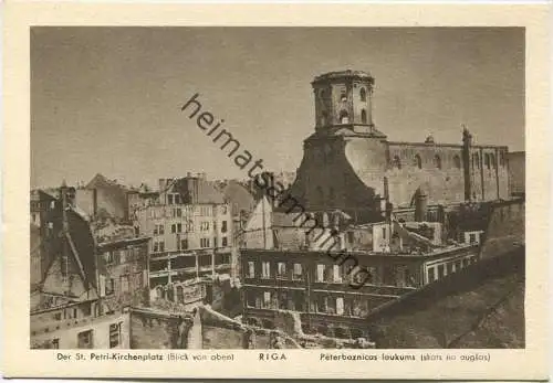 Riga - Der St. Petri-Kirchplatz - Peterbaznicas laukums - AK-Grossformat 40er Jahre