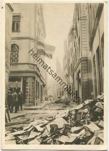 Riga - Izpostita iela Riga - Eine zerstörte Strasse in der Stadt - AK-Grossformat 40er Jahre