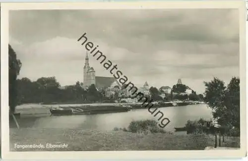 Tangermünde - Elbansicht - Foto-Ansichtskarte 50er Jahre - Verlag Trinks & Co Leipzig