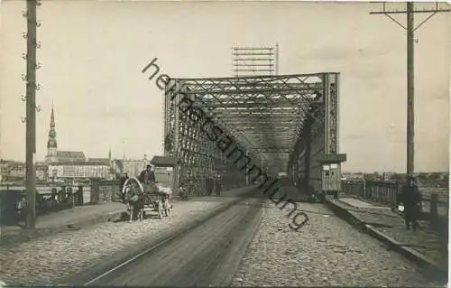 Riga - Eisenbahnbrücke - Foto-AK ca. 1915
