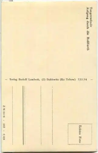 Tangermünde - Aufgang durch die Roßfurth - Foto-Ansichtskarte 50er Jahre - Verlag Rudolf Lambeck Dahlewitz