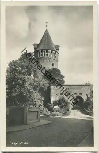 Tangermünde - Burgeingang - Foto-Ansichtskarte 50er Jahre - Verlag Trinks & Co Leipzig