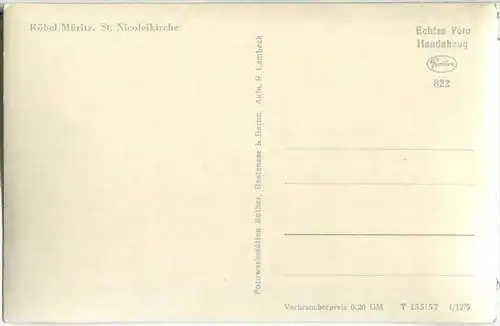 Röbel/Müritz - St. Nicolaikirche - Foto-Ansichtskarte 50er Jahre - Verlag Photowerkstätten Rether Bestensee