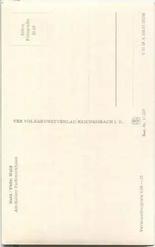 Suhl - Fachwerkhaus - Foto-Ansichtskarte 50er Jahre - Verlag Volkskunstverlag Reichenbach
