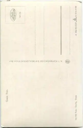 Greiz - Foto-Ansichtskarte - Verlag Volkskunstverlag Reichenbach