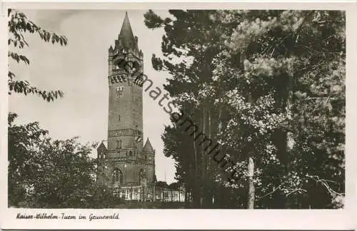 Berlin - Kaiser-Wilhelm-Turm im Grunewald - Foto-AK 50er Jahre - Verlag Max O'Brien Berlin