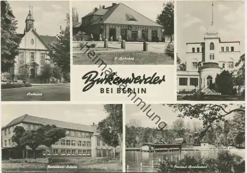 Birkenwerder - Rathaus - S-Bahnhof - Freibad - Foto-AK Grossformat - Verlag H. Sander Berlin 60er Jahre