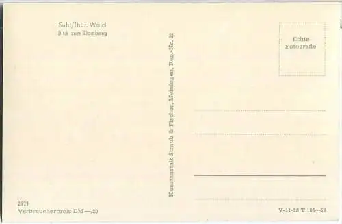 Suhl - Domberg - Foto-Ansichtskarte 50er Jahre - Verlag Straub & Fischer Meiningen