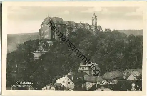 Greiz - Oberes Schloss - Foto-Ansichtskarte - Verlag Trinks & Co Leipzig