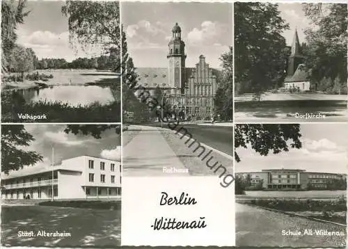 Berlin-Wittenau - Altersheim - Schule - Volkspark - Foto-AK Grossformat - Verlag Foto-Hübner Berlin-Heiligensee