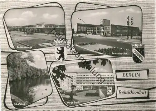 Berlin-Reinickendorf - Schäfersee - Weiße Stadt - Residenzstraße - Paracelsus-Bad - Foto-AK Grossformat - Verlag Klinke
