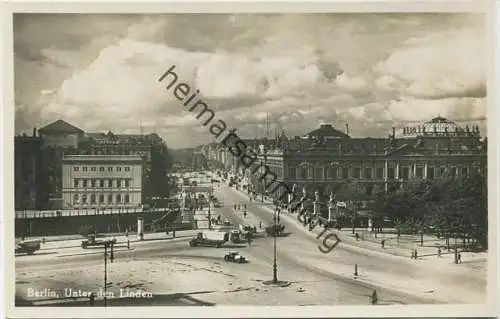 Berlin - Unter den Linden - Foto-AK 30er Jahre - Verlag Gustav Mandel Berlin
