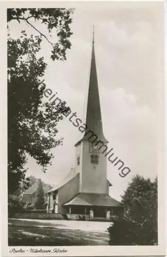 Berlin-Nikolassee - Kirche 50er Jahre -Foto-AK - Verlag Kunst und Bild Berlin