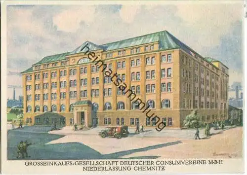 Chemnitz - Grosseinkaufs-Gesellschaft Deutscher Konsumvereine M.B.H - Niederlassung - Ansichtskarte Großformat