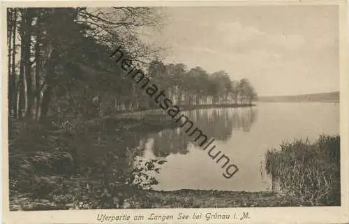 Uferpartie am Langensee bei Grünau - Verlag Max O'Brien Berlin gel. 1927