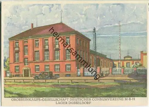 Düsseldorf - Grosseinkaufs-Gesellschaft Deutscher Konsumvereine M.B.H - Lager - Ansichtskarte Großformat