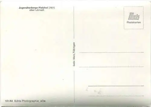 Jugendherberg Platzhof über Lörrach - Foto-AK Grossformat - Verlag Gebr. Metz Tübingen