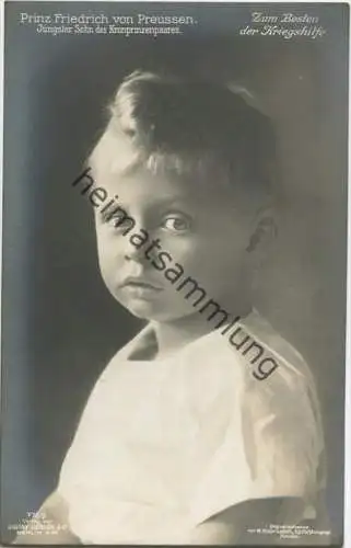 Prinz Friedrich von Preussen - Kriegs-Wohlfahrtskarte - Phot. Niederastroth Potsdam