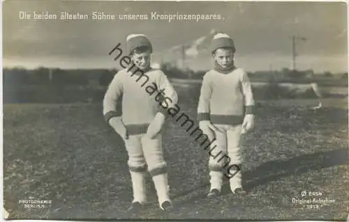 Preussen - Die beiden ältesten Söhne unseres Kronprinzenpaares - Verlag Photochemie Berlin 1913
