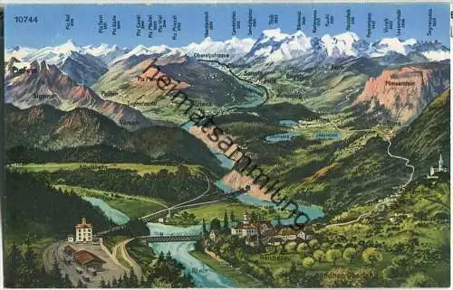 Bündner Oberland - Panoramakarte - Verlag Wehrli Kilchberg