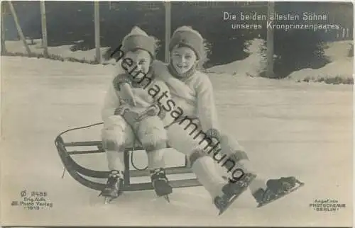 Preussen - Die beiden ältesten Söhne unseres Kronprinzenpaares - Verlag Photochemie Berlin 1913