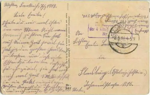 51110 Pontfaverger-Moronvilliers - Mairie - Ecole - Verlag Schaar & Dathe Trier - Feldpost