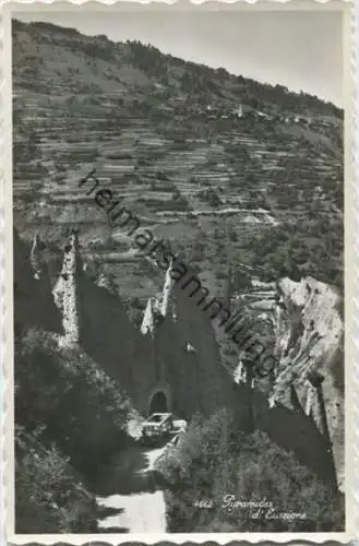 Val d´ Herens - Pyramides d´ Euseigne - Ausflugsbus - Foto-AK - Edition Phot. Perrochet Lausanne