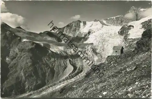 Weisshornhütte - Zinal Rothorn Hohlichtgletscher - Foto-AK - Verlag Gyger & Klopfenstein Adelboden