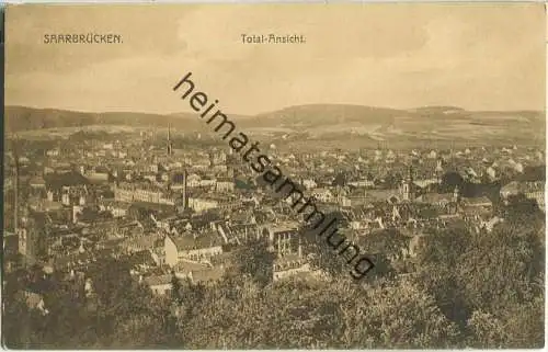 Saarbrücken - Total-Ansicht - Verlag Gebr. Carl Saarbrücken