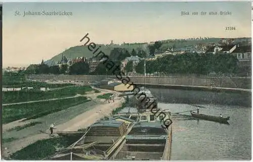 Saarbrücken - St. Johann - Blick von der Brücke - Verlag Reinicke & Rubin Magdeburg 1905