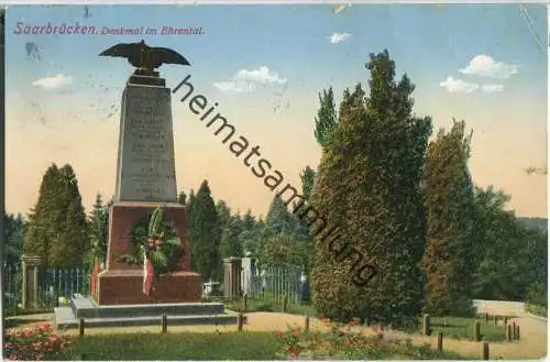 Saarbrücken - Denkmal im Ehrental - Stempeldatum 12.12.12