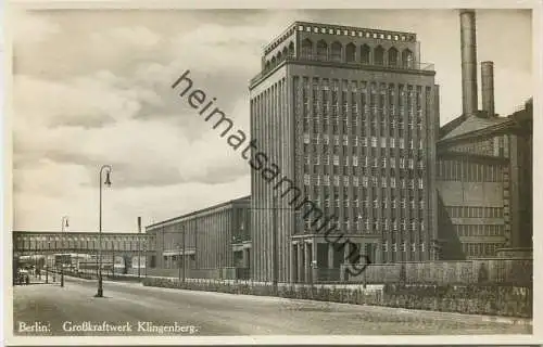 Berlin-Lichtenberg - Grosskraftwerk Klingenberg - Foto-AK 30er Jahre - Verlag I. W. B.