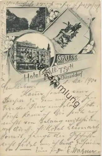 Gruss aus Hotel Kaletsch Düsseldorf  gel. 1900
