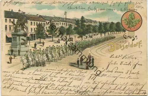 Gruss aus Düsseldorf - Parade - Verlag Ottmar Zieher München gel. 1899
