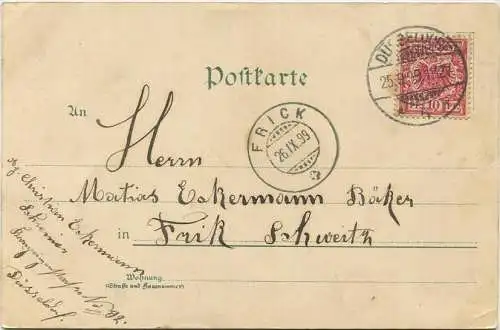 Gruss aus Düsseldorf - Parade - Verlag Ottmar Zieher München gel. 1899