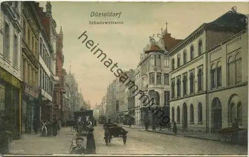 Düsseldorf - Schadowstrasse - Gebrauchsspuren gel. 1907
