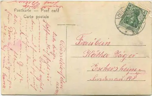 Düsseldorf - Schadowstrasse - Gebrauchsspuren gel. 1907