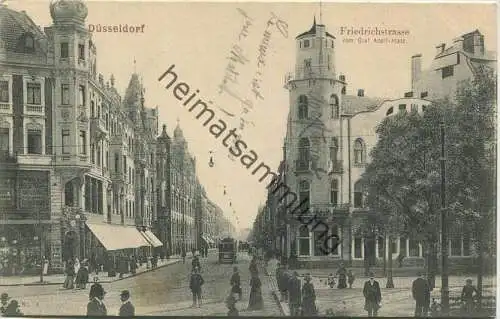 Düsseldorf - Friedrichstrasse vom Graf Adolf-Platz - Verlag F.S.D. gel. 1906