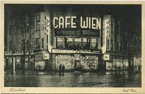 Düsseldorf - Cafe Wien bei Nacht