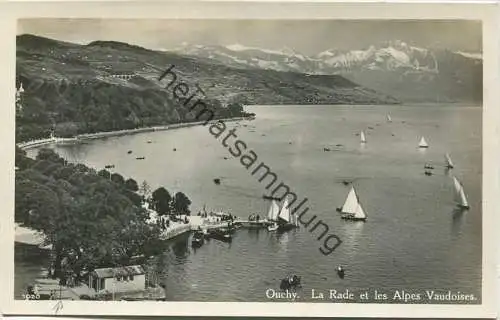 Ouchy - La Rade et les Alpes Vaudoises - Foto-AK 20er Jahre - Edition Stark Lausanne - Rückseite beschrieben 1929