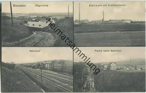 Arzberg - Seußen - Bahnhof - Sägemühle - Steinwerk mit Drahtseilbahn - Verlag S. Fritsch Nürnberg
