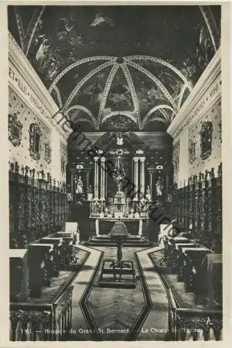 Hospice du Grand-St. Bernard - Le Choeur de l'Eglise - Foto-AK 30er Jahre - Edition Georges Jaeger Genève