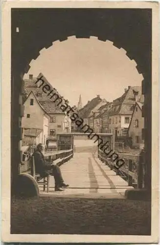 Cheb - Eger - Blick durchs Burgtor - Burgwart - Verlag E. A. Götz Eger i. B.