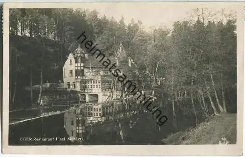 Cheb - Eger - Restaurant Insel Mühlerl - Foto-Ansichtskarte