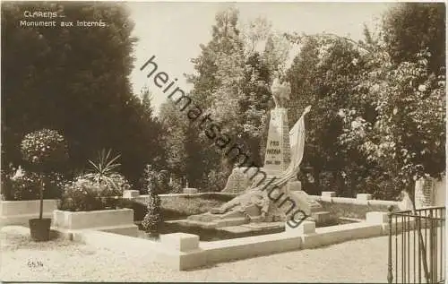 Clarens - Monument aux Internes - Foto-AK 20er Jahre - Edition Art. Perrochet-Matile Lausanne