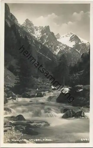 Im Pinnistal - Stubai - Foto-AK 30er Jahre - Verlag A. Stockhammer Hall