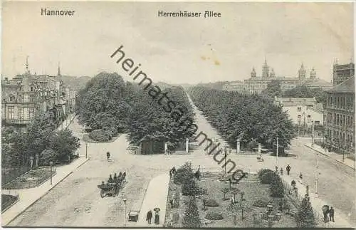 Hannover - Herrenhäuser Allee - Verlag Georg Kugelmann Hannover 1909